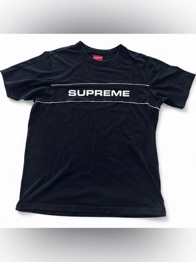 Supreme Team Ringer Black and White T-Shirt